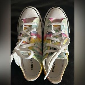 Converse Multi Color Low-Top Sneakers Size 3. Minor scrapes pictured